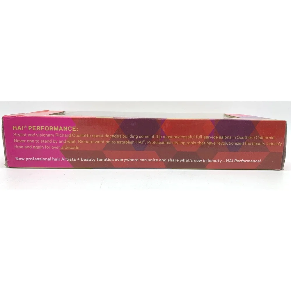 HAI Performance Hair Straightener 1 Inch White Ceramic Tourmaline Flat Iron NIB